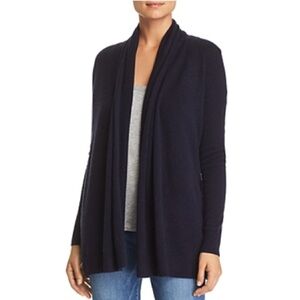C by Bloomingdale's Cashmere NAVY Open-Front Cardigan, Size M New w/Tag $198